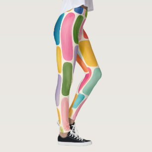 Bunte Abstrakte Leggings Moderne Kunst