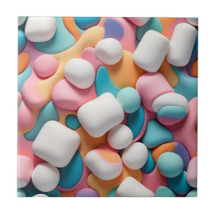 Bunte abstrakte Marshmallows Fliese
