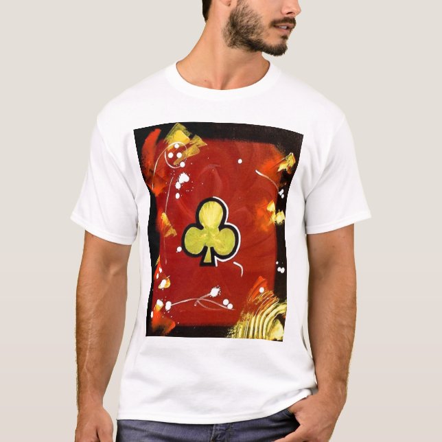 Bunte abstrakte Poker-Kunst-Vereine T-Shirt (Vorderseite)