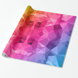 Bunte abstrakte polygonale/niedrig Polykunst Geschenkpapier