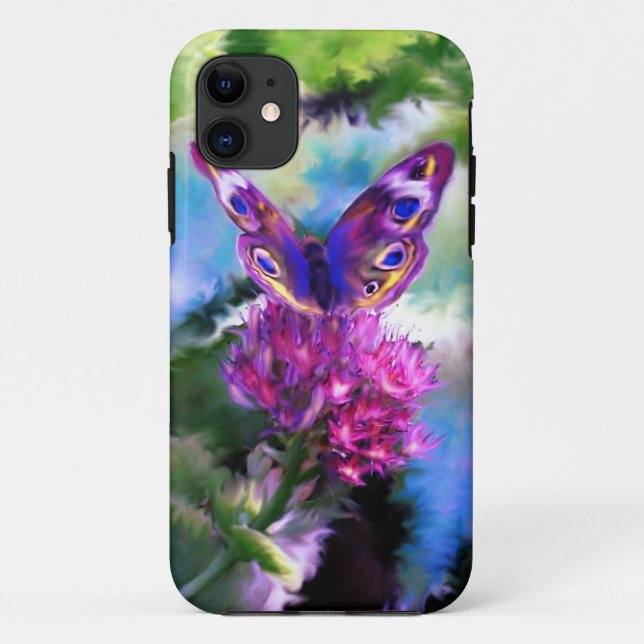 Bunte abstrakte Schmetterlings-Malerei Case-Mate iPhone Hülle (Rückseite)