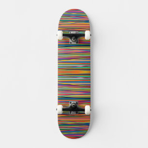 Bunte abstrakte Streifen Design Erwachsene Stoff G Skateboard