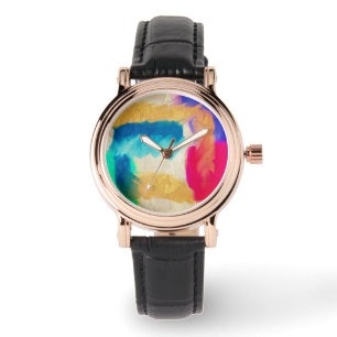 Bunte abstrakte Wearable Kunst Armbanduhr