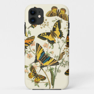 Bunte Ansammlung der Schmetterlinge und der Raupen Case-Mate iPhone Hülle