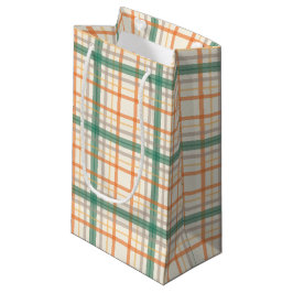 Bunte aquamarine karierte Muster-Geschenk-Tasche Kleine Geschenktüte