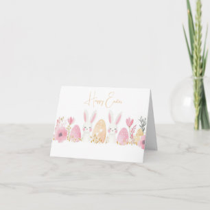 Bunte Aquarell-Oster-Eier Feiertagskarte Karte