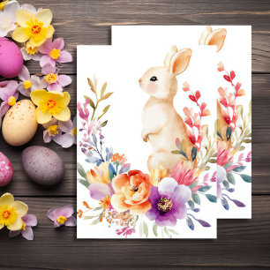 Bunte Aquarell-Oster-Eier und Blumen Seidenpapier