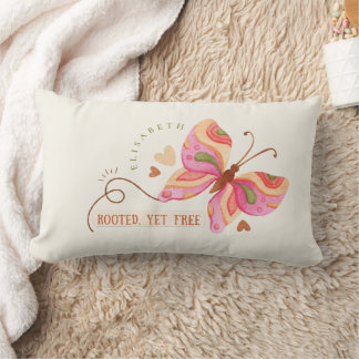 Bunte Aquarell-Schmetterling-Motivation Boho Lendenkissen