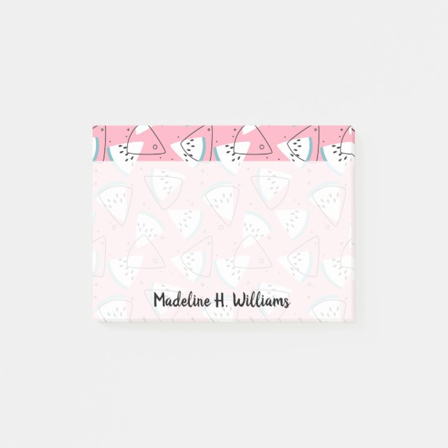 Bunte Aquarell-Wassermelonen Post-it Klebezettel (Vorderseite)