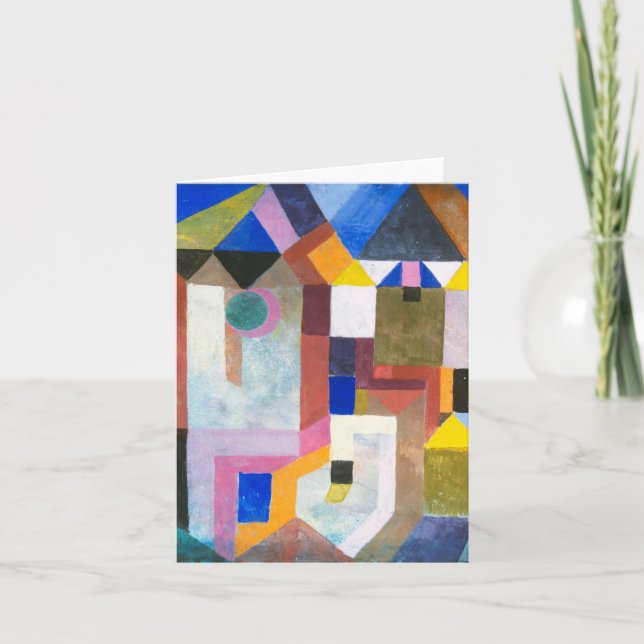 Bunte Architektur von Paul Klee, Abstrakte Kunst Karte (Vorderseite)