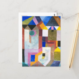 Bunte Architektur von Paul Klee, Abstrakte Kunst Postkarte