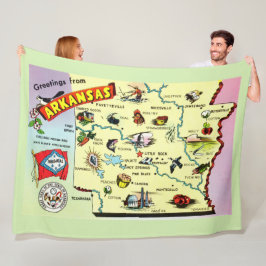 Bunte Arkansas-Karte Fleece-Decke Fleecedecke
