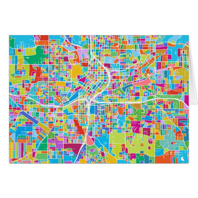 Bunte Atlanta-Karte (Vorderseite (Horizontal))