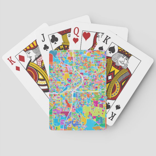 Bunte Atlanta-Karte Spielkarten (Rückseite)