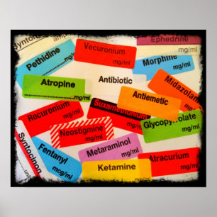 BUNTE AUFKLEBER-SCHMUTZ-GRENZE POSTER