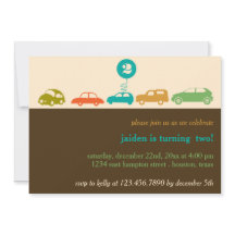 Bunte Autos Geburtstagsparty