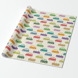Bunte Autos Geschenkpapier