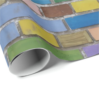 Bunte Backsteinmauer Geschenkpapier
