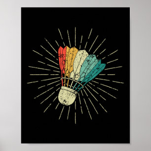 Bunte Badminton-Athleten Männer Frauen Kinder Fede Poster