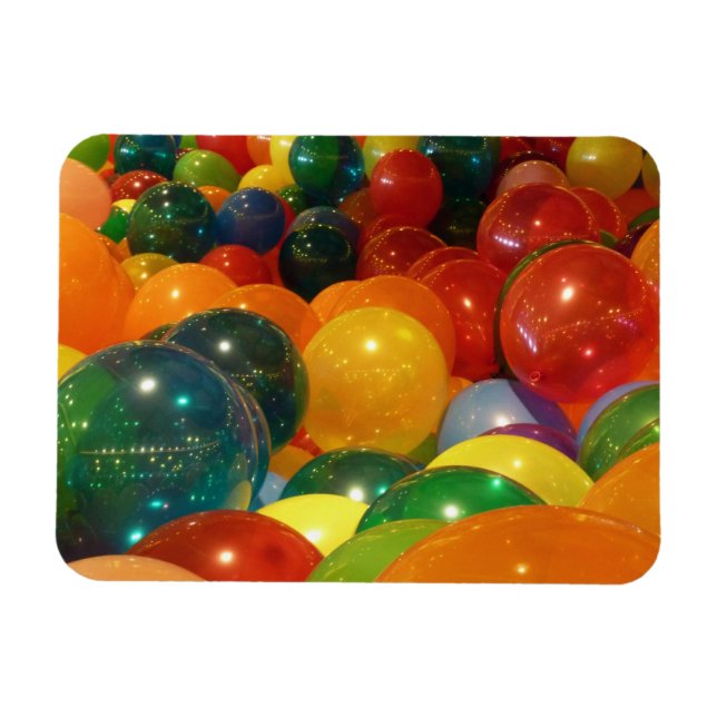 Bunte Ballons Party Design Magnet (Horizontal)