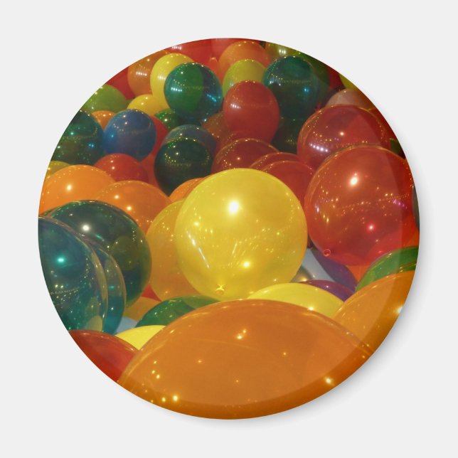 Bunte Ballons Party Design Magnet (Vorne)