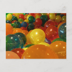 Bunte Ballons Party Design Postkarte
