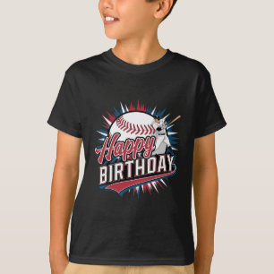 Bunte Baseball-Geburt T-Shirt