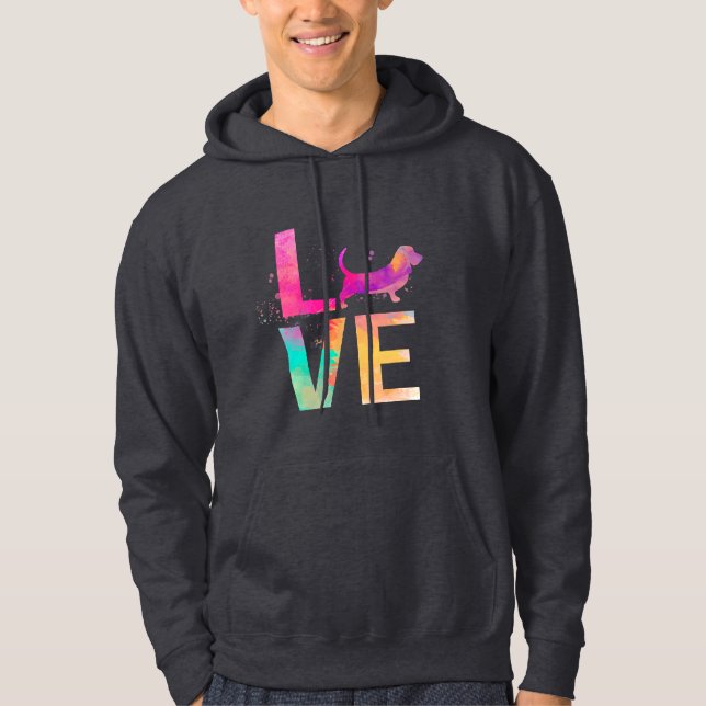 bunte Baseballhundmutter Hoodie (Vorderseite)