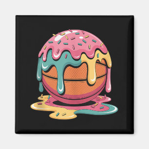 Bunte Basketball Ice Tropfen Melisse Eiscreme Magnet
