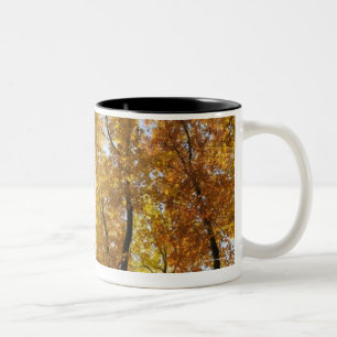 Bunte Bäume Zweifarbige Tasse