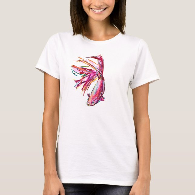 Bunte Betta Fische - T - Shirt (Vorderseite)