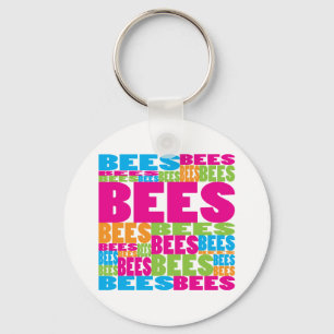 Bunte Bienen Schlüsselanhänger