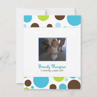 Bunte Blasen Einladung zur Geburtstagsparty