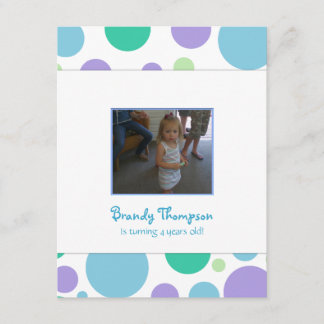 Bunte Blasen-Geburtstags-Party Einladung