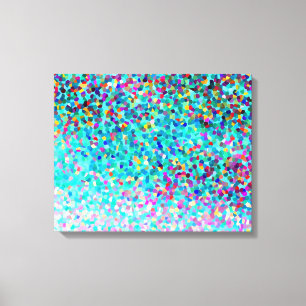 Bunte blaue mehrfarbige moderne abstrakte Kunst Leinwanddruck