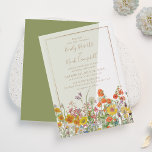 Bunte Blume Hochzeit<br><div class="desc">Farbenfrohe Wilde Blume Country Vellum Wedding Einladungen bieten hübsche Blume in Orange, Gelb, lila und Rosa auf weißem Hintergrund mit Ihren Einladungen für Hochzeiten. Personalisieren Sie den Text in den Textfeldern, indem Sie ihn bearbeiten. Für Sie entworfen von Evco Studio www.zazzle.com/store/evcostudio</div>