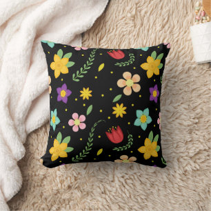 Bunte Blumen Aquarell Süß Kissen