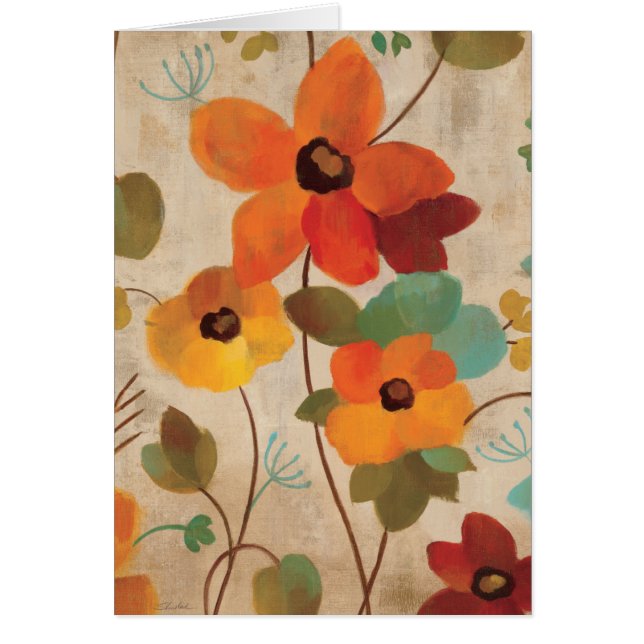 Bunte Blumen auf einem weg weißen Hintergrund (Vorne)