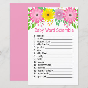 Bunte Blumen Baby Wortverwirrung Spiel