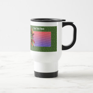 Bunte Blumen-Blumenstrauß-Foto-Reise-Tasse Reisebecher