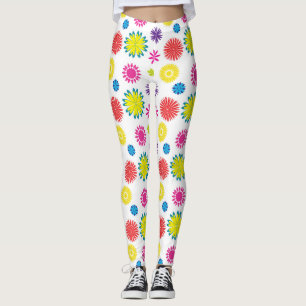 Bunte Blumen Farbige Gartenparty Leggings