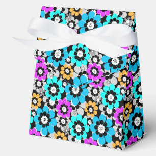 Bunte Blumen Gänseblümchen Blau Türkis Lila Geschenkschachtel