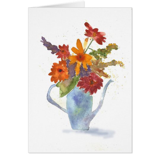 "Bunte Blumen " Karte