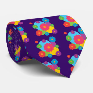 Bunte Blumen Krawatte