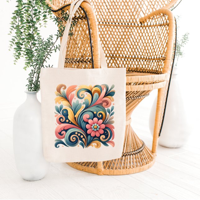Bunte Blumen Kunst Tragetasche (Von Creator hochgeladen)