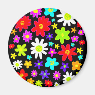 Bunte Blumen Magnet