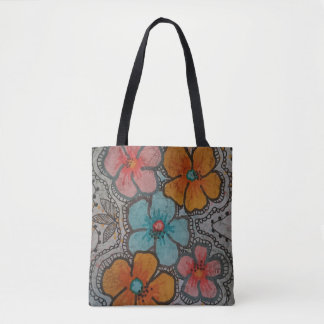 Bunte Blumen Tasche