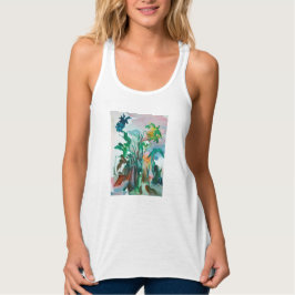 Bunte Blumenbehälterspitze Tank Top