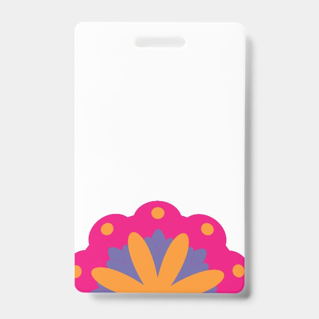 bunte Blumenkreisformen Ausweis (Vorderseite)