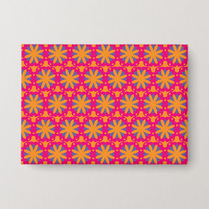 bunte Blumenkreisformen Button